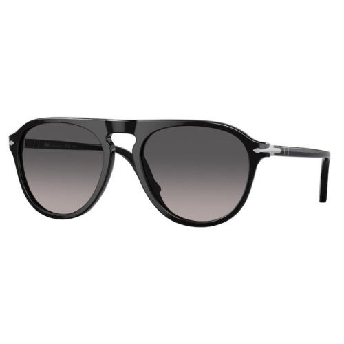 Persol 0PO3302S 95/M3 Black/grey Gradient Polarized Unisex Sunglasses - Frame: Black, Lens: Gray
