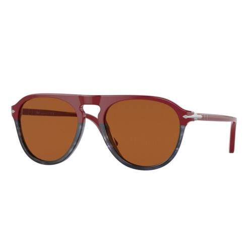 Persol 0PO3302S 117753 Bordeaux-striped Grey Blue/brown Unisex Sunglasses