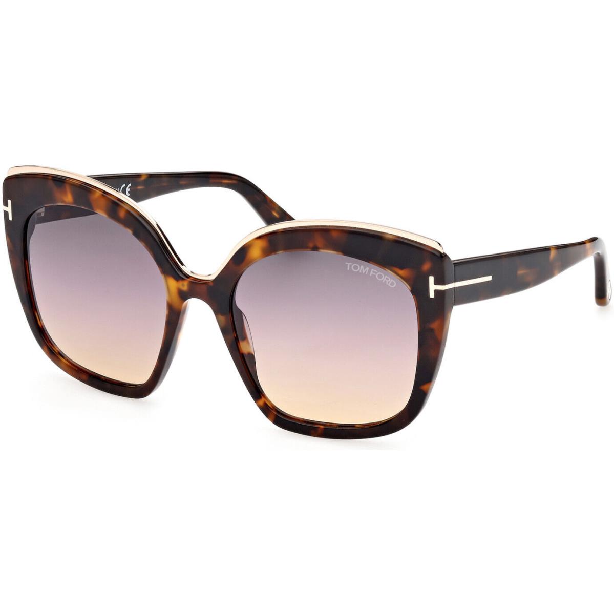 Tom Ford FT0944 Chantalle 55B Havana W. Rose Gold / Grad. Smoke Lilac 55MM