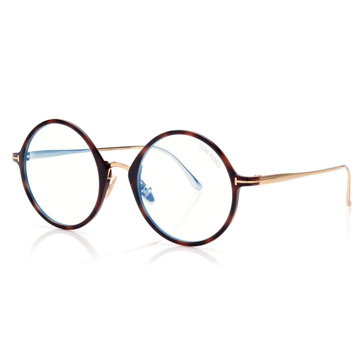 Tom Ford FT5703-B 053 Eyeglasses Blonde Havana Frame 52 Mm