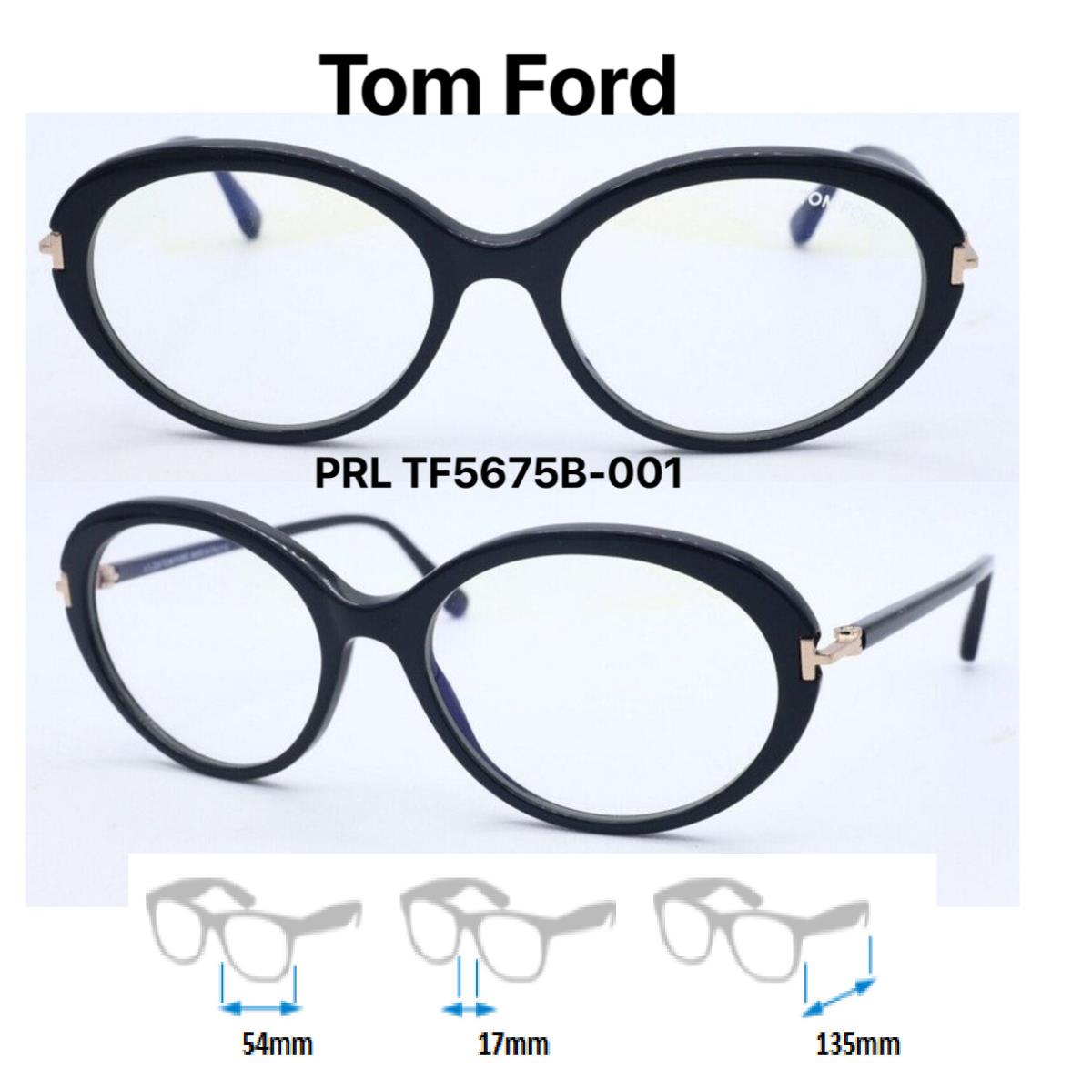 Tom Ford FT 5675-B 001 Eyeglass Frames Shiny Black TF 5675-B 001