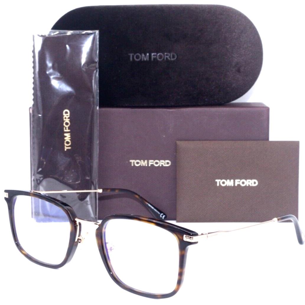 Tom Ford TF 5747-D-B 052 Polish Havana-gold Frame Eyeglasses 54-22