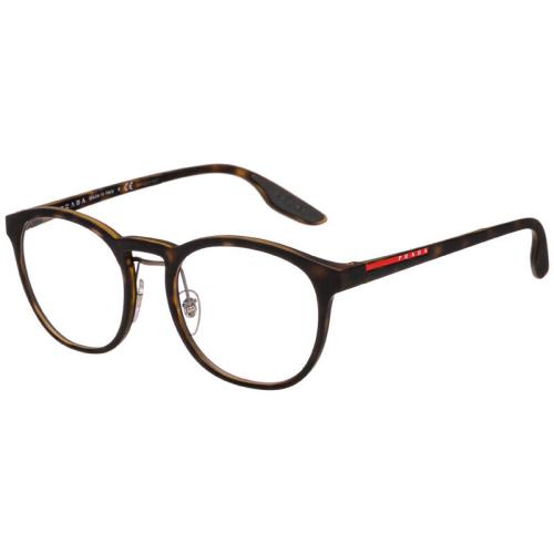Prada Sport Eyeglasses VPS05H US1-1O1 Havana Round Frames 53MM Rx-able - Havana Frame