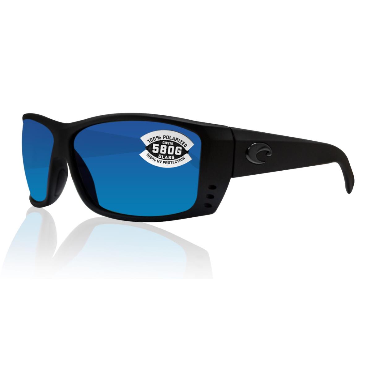 Costa Del Mar Cat Cay Blackout Frame Blue Mirror 580G Glass Polarized Lens