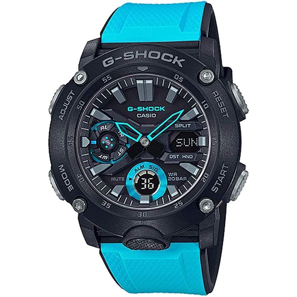 Casio G-shock GA2000-1A2 Carbon Core Guard Structure Blue Watch