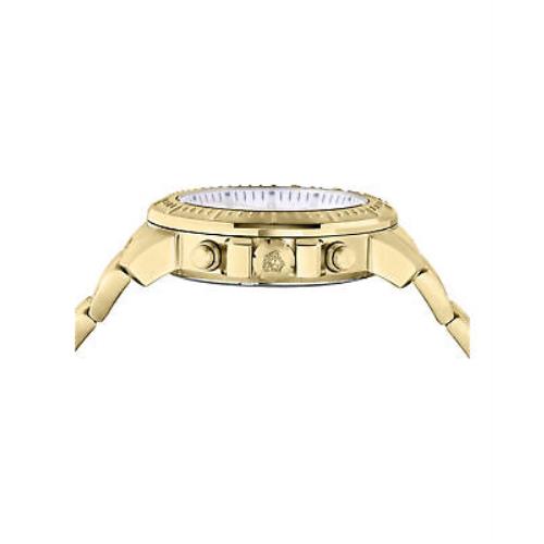 Versace watch  - Dial: Silver, Band: Gold, Bezel: Gold