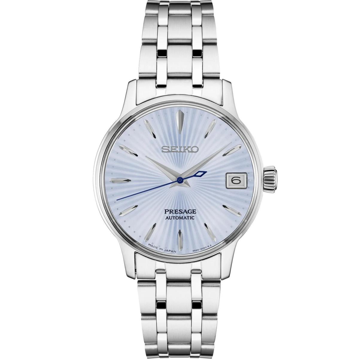 Seiko Presage Automatic Cocktail Time Light Blue Ladies Watch SRP841