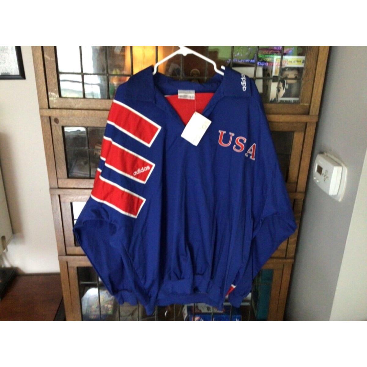 Vtg Adidas Usa National Team Soccer Training Wear Pullover SZ XL - Cool