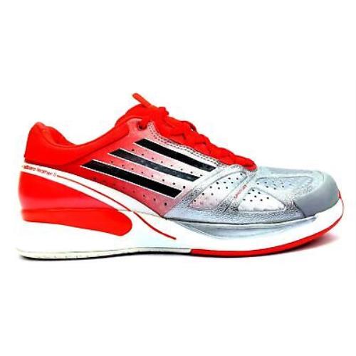 Adidas Performance Men`s Adizero Feather II Tennis Shoes Silver/black/orange 9