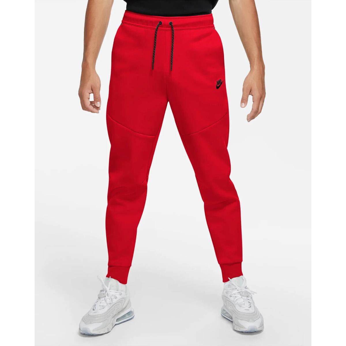 Nike Sportswear Tech Fleece Joggers Size L Red Black CU4495 657