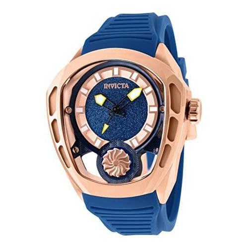 Invicta Men`s 35444 Akula Automatic 3 Hand Blue Rose Gold/blue Dial Watch