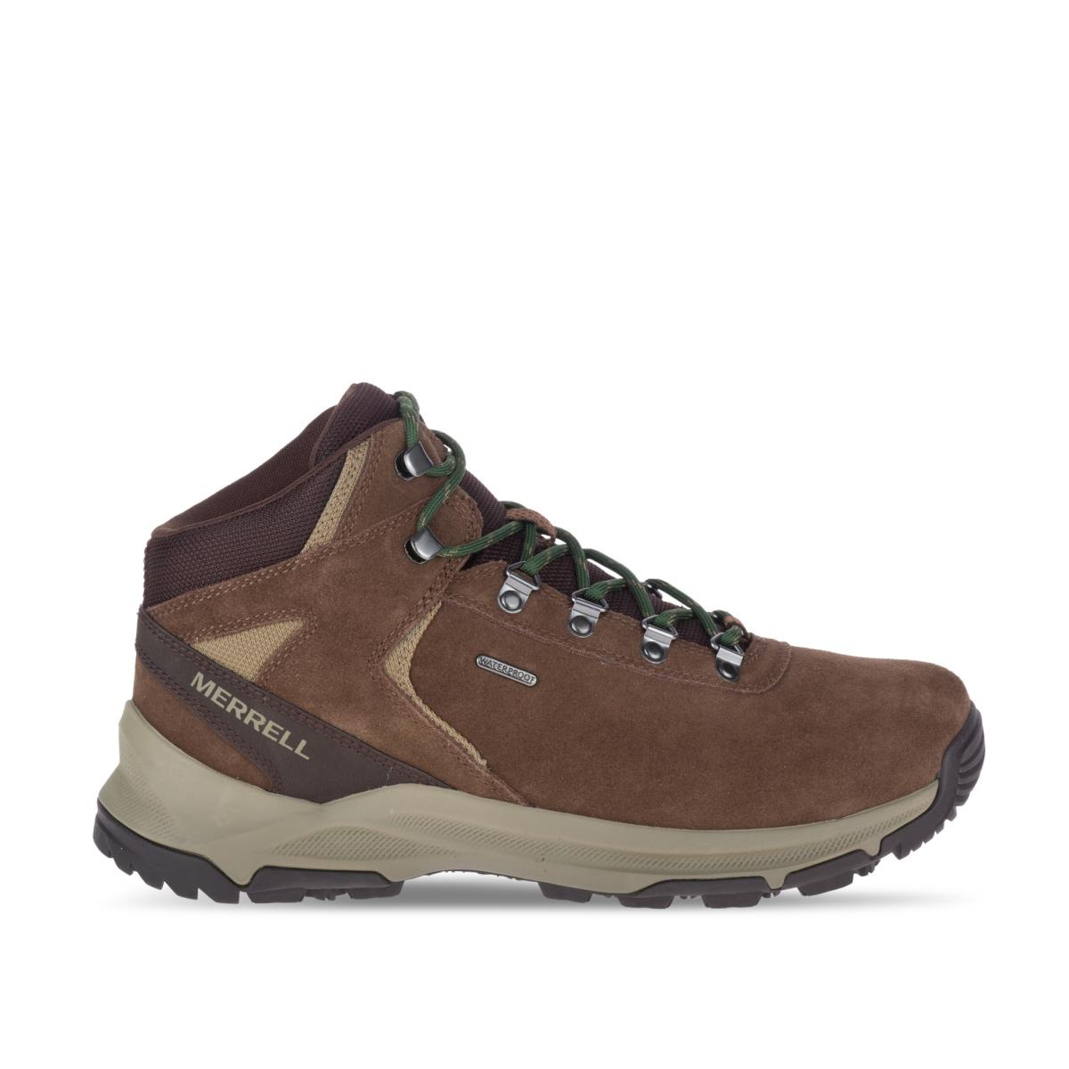 Merrell Men Erie Mid Waterproof Hiking Shoes Suede Earth