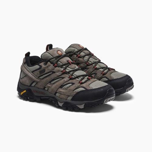 Merrell Men`s Moab 2 Waterproof Hiking Shoes - Bark Brown