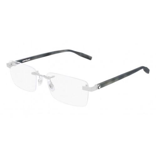 Montblanc Eyeglasses MB0055O 008 Silver Havana Rimless Frames 59MM Rx-able
