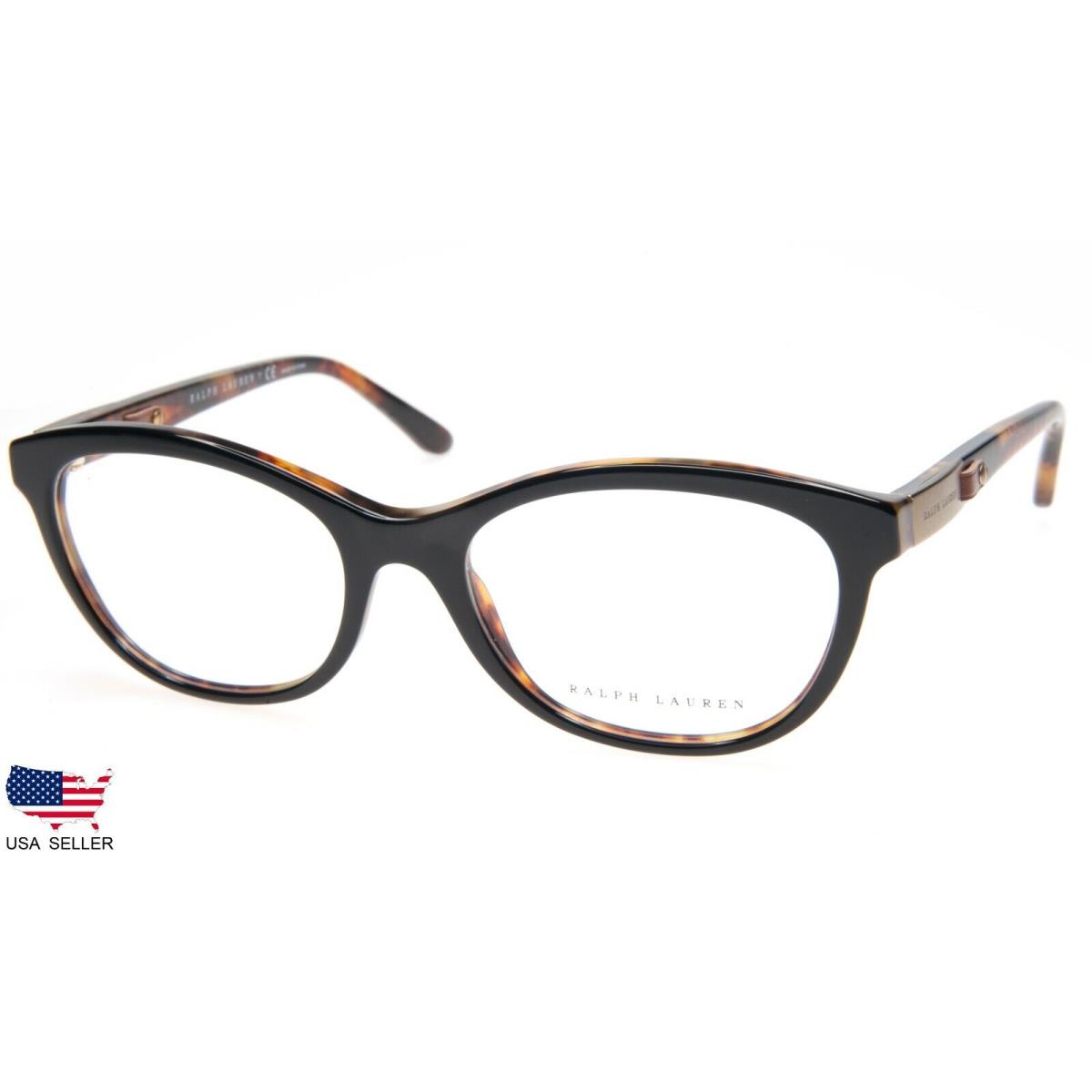 Ralph Lauren RL 6157Q 5260 Top Black On Havana Eyeglasses 53-18-140 B40mm