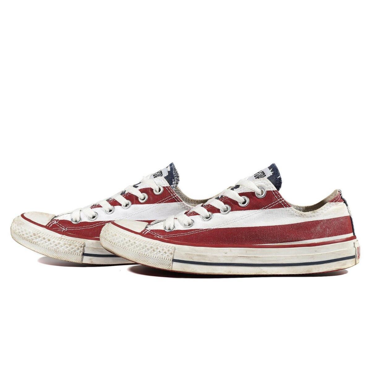 Converse Chuck Taylor Ctas Ox Mens Size 8 Usa Shoes M3494 American Flag