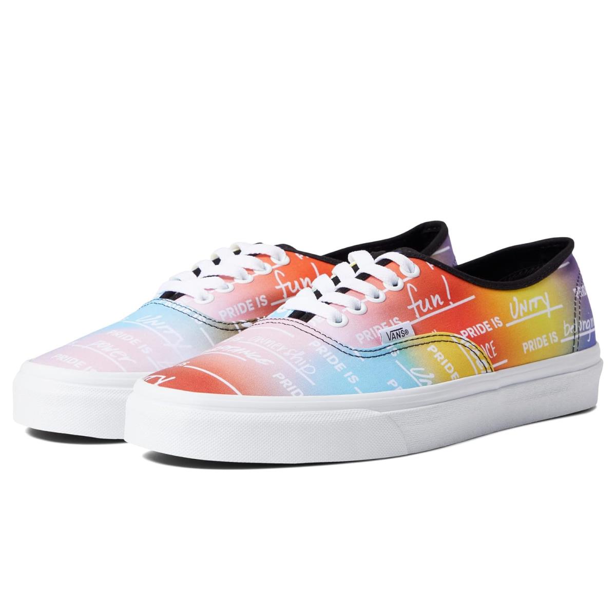Unisex Sneakers Athletic Shoes Vans Vans X Pride Sneaker Collection (Pride) Rainbow/True White (Authentic)