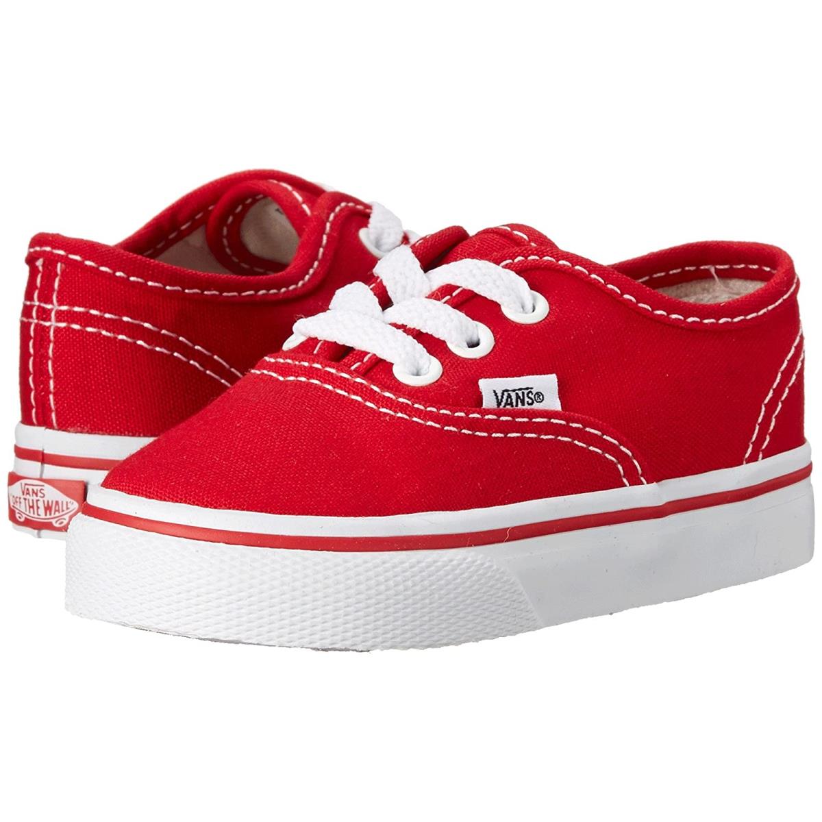 Children Unisex Sneakers Athletic Shoes Vans Kids Core Toddler Red