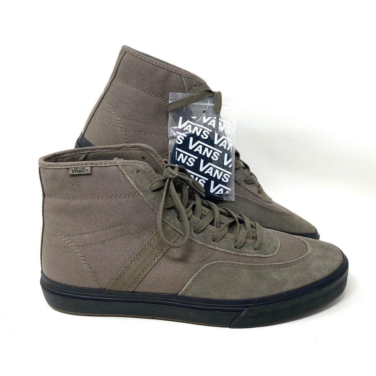 Vans Crockett High Skate Brown Green Suede Shoes Men`s Size Sneakers VN0A5JIG85C