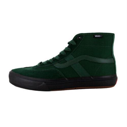 Vans Crockett High Sneakers Dark Green/black Skate Shoes - Dark Green/Black