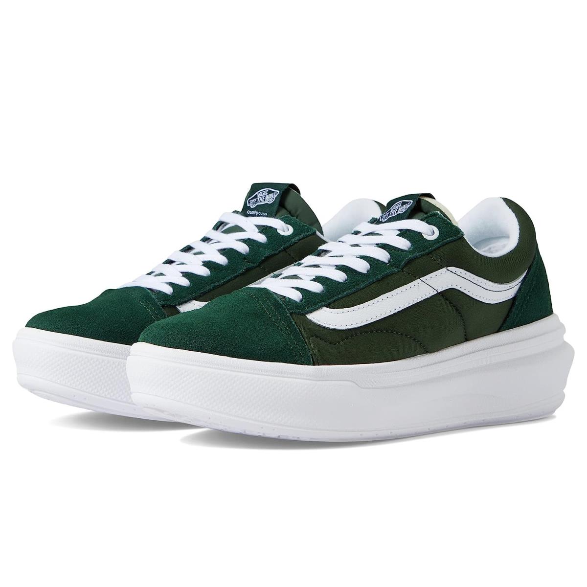 Unisex Sneakers Athletic Shoes Vans Old Skool Overt CC Dark Green/White
