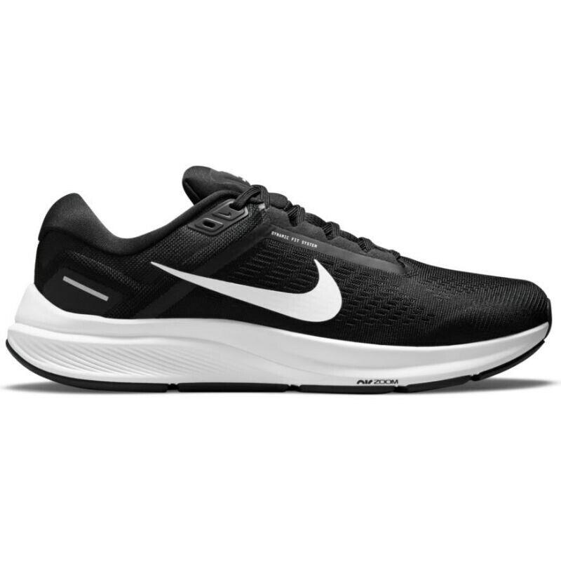Nike Mens Air Zoom Structure 24 Running Shoes DA8535 001 - BLACK WHITE