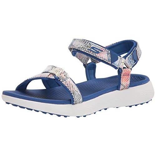 Skechers Women`s 600 Spikeless Golf Sandals Shoe - Choose Sz/col Blue/Multi Snake Print