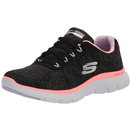 Skechers Women`s Flex Appeal 4.0 Sneaker - Choose Sz/col Black/Coral
