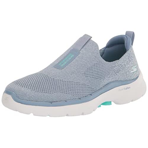 Skechers Women`s Go Walk 6-Glimmering Sneaker - Choose Sz/col Blue/Turquoise