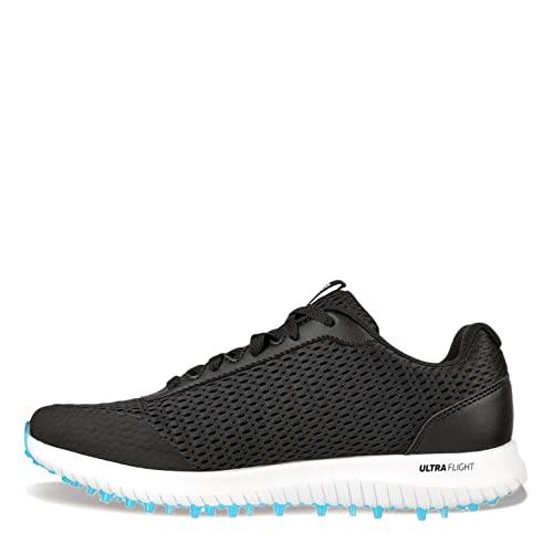 Skechers Women`s Go Max Arch Fit Spikeless Golf Sh - Choose Sz/col Black/Turquoise Mesh