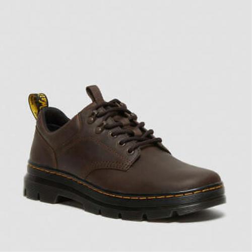 Dr. Martens Men`s Reeder Utility Shoes - Dark Brown Crazy Horse Leather