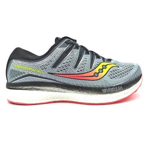 Saucony Men`s Triumph Iso 5 Lightweight Lace Up Running Shoes Grey Black
