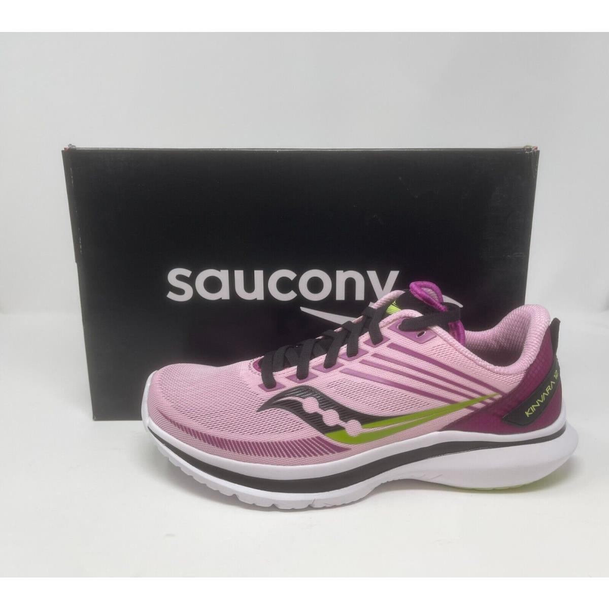 Saucony Women`s Kinvara 12 Running Shoes in Fairytale Razzle Regular Width