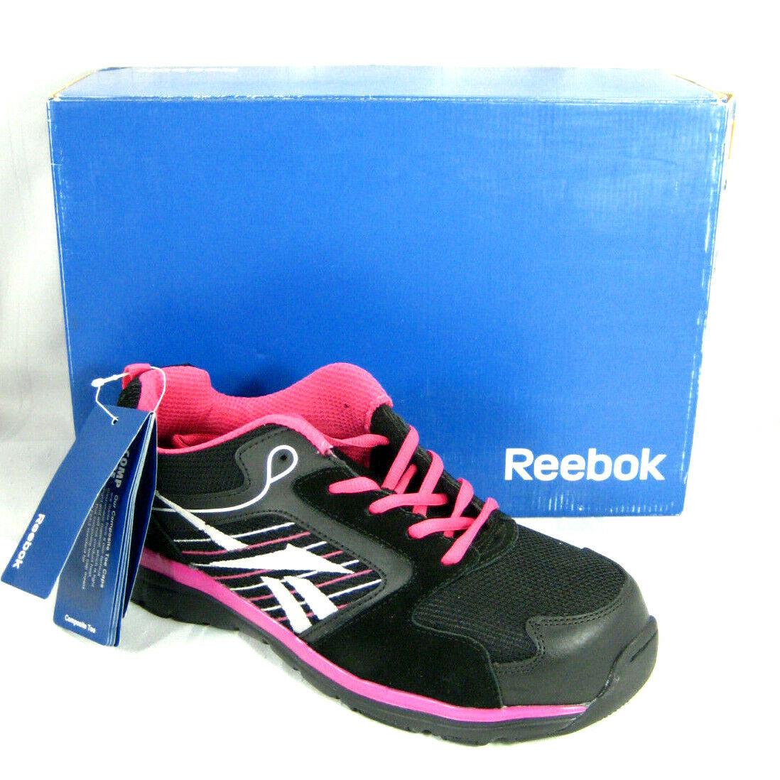 Reebok Womens Black Work Safety Hiking Shoes Composite Toe Anomar 10 M RB454