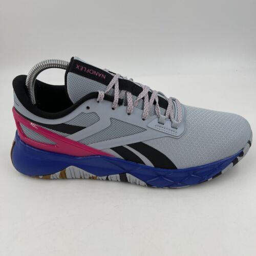 Reebok Womens Nanoflex TR Shoes Five Gray Cross Trainer GZ6981 - Size 9.5