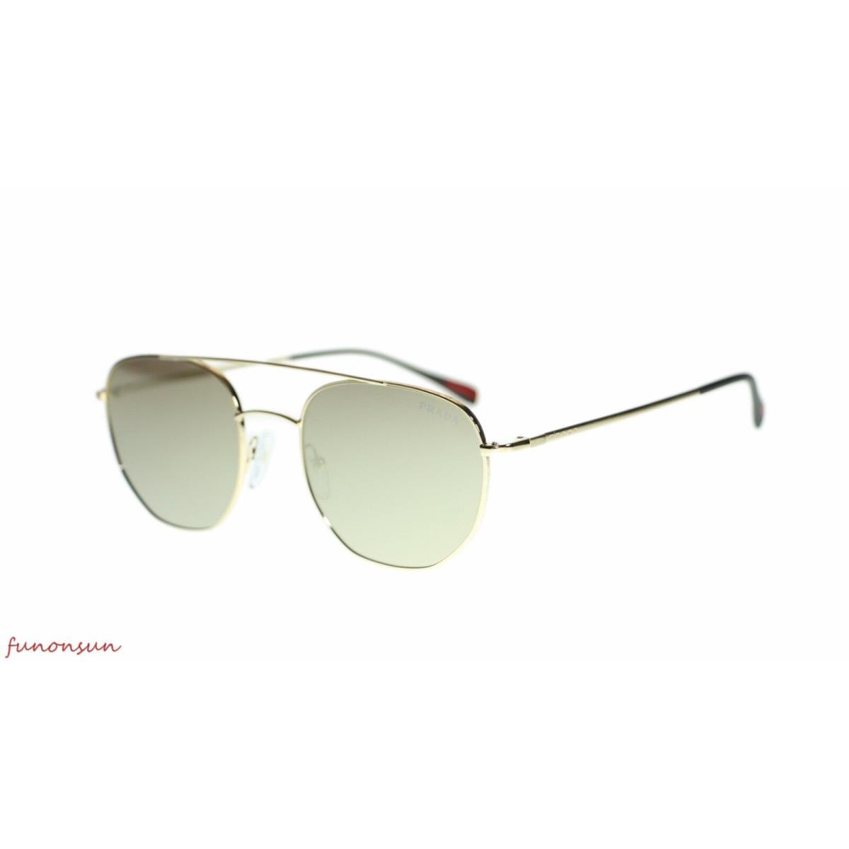Prada Men`s Sunglasses PS56SS ZVN1C0 Gold Brown Gold Mirror Lens 53mm