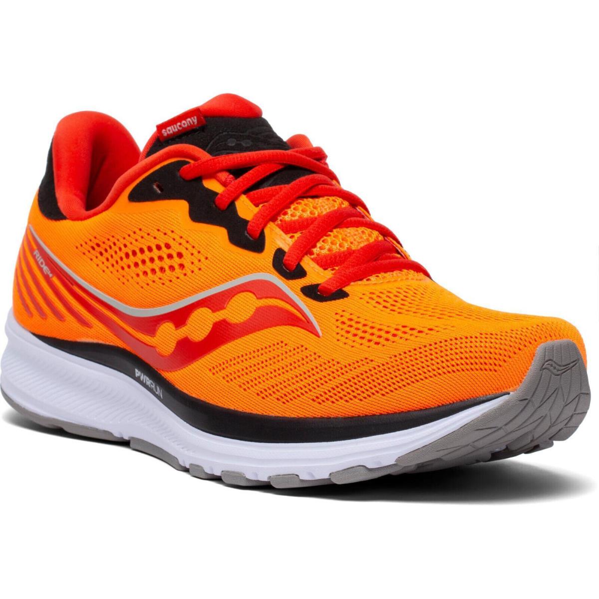 Saucony Ride 14 Men`s Running Shoes Size 11 Vizi / Scarlet Orange S20650-20