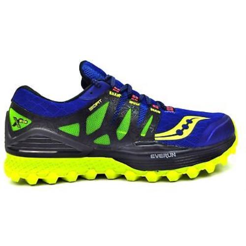 Saucony Men`s Xodus Iso Trail Running Shoes Blue Black Citron US Size 9.5 Medium