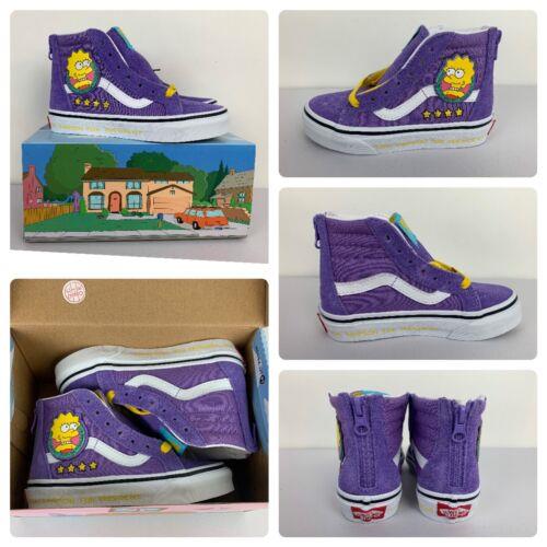 Vans The Simpsons Collab Lisa 4 Prez Sk8-Hi Lisa Simpson Shoes Kids Size 13