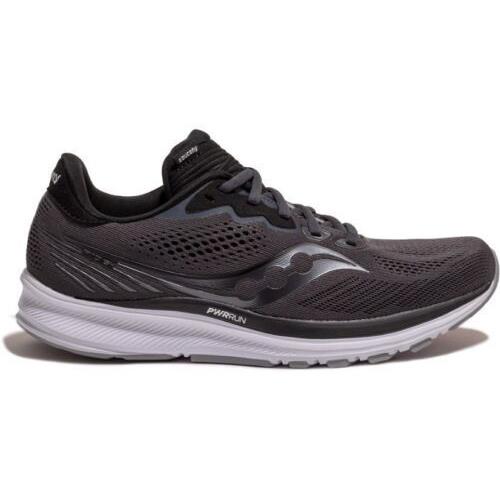 Saucony Mens Ride 14 Running Shoes Charcoal/black Size 13