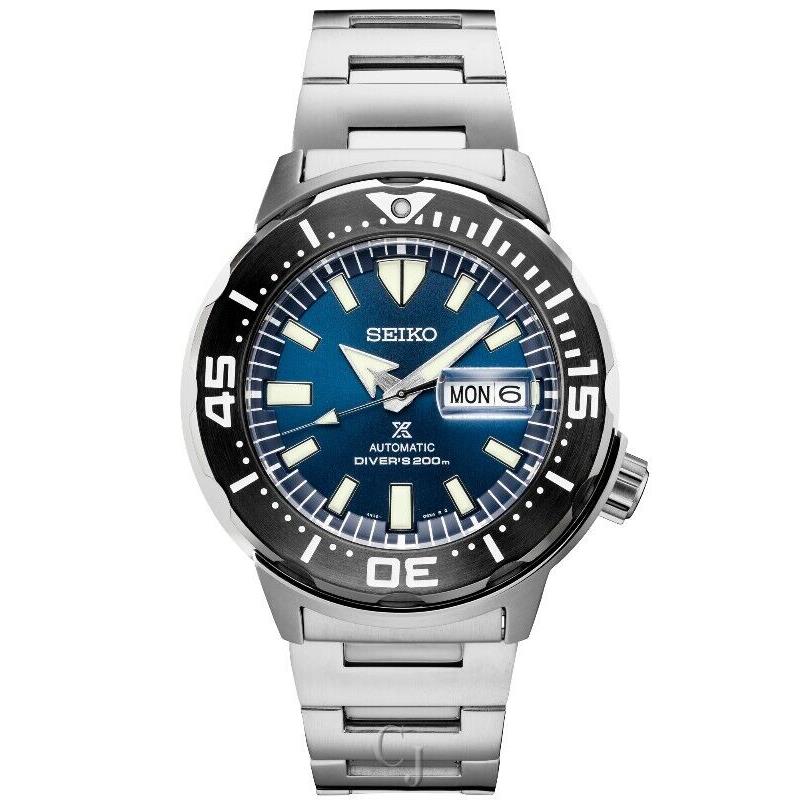 Seiko Prospex Automatic Diver Blue Dial Watch SRPD25 - Blue Dial, Silver Band, Black Bezel