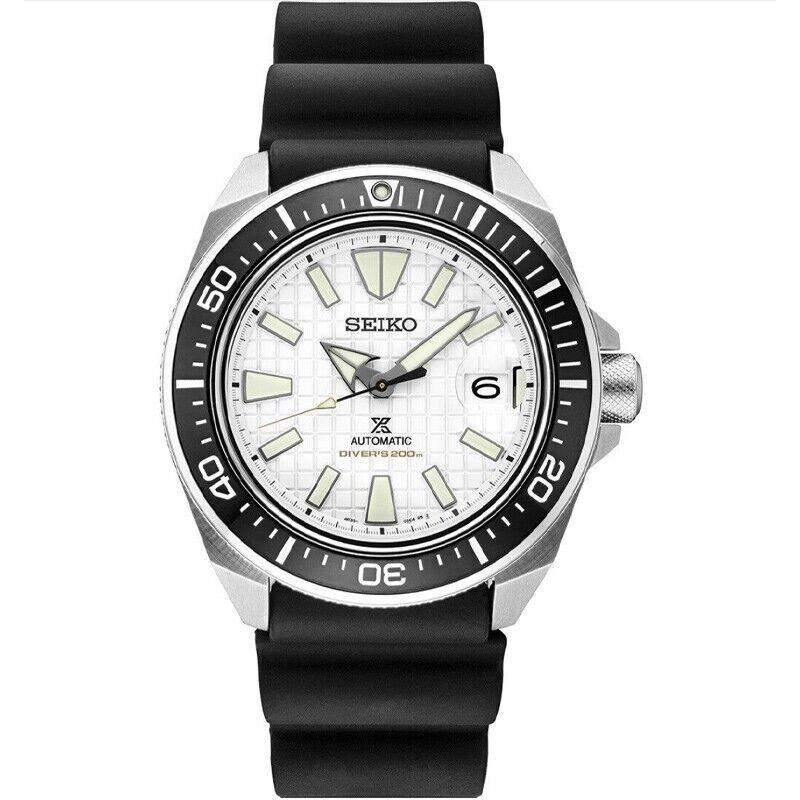 Seiko Prospex Auto Diver 44MM White Dial Men`s Watch SRPE37