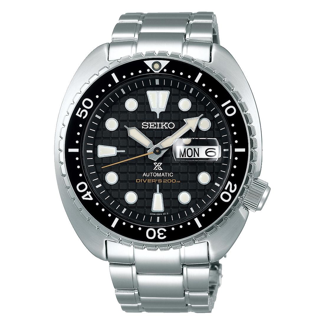 Seiko Prospex Automatic Diver Black Dial Date Men`s Watch SRPE03
