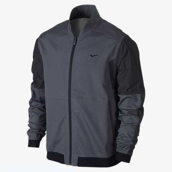 Nike Golf Hyperadapt Premium Bomber Jacket 621919-010 Grey/black Men`s Large