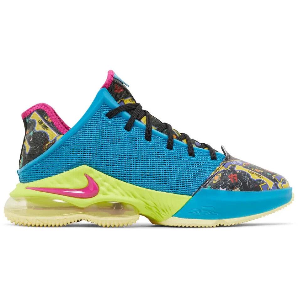 Nike Lebron Xix Low Lebronival Blue Citron Tint Volt DM1058-500 Men`s 9 - Blue