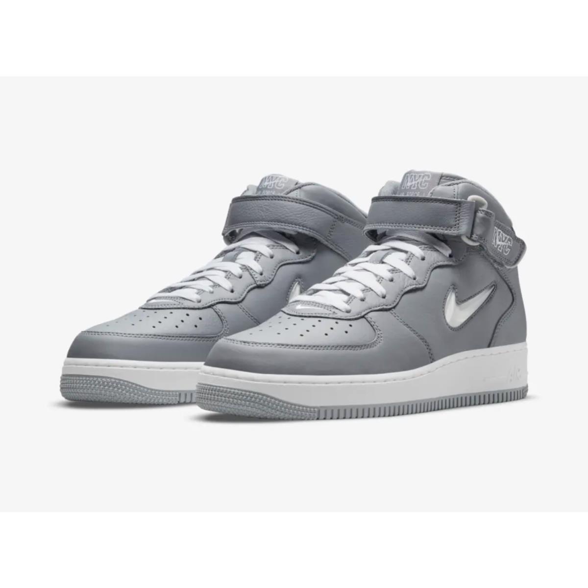 Nike Air Force 1 Mid QS Shoes Nyc Cool Grey White DH5622-001 Men`s Size 10