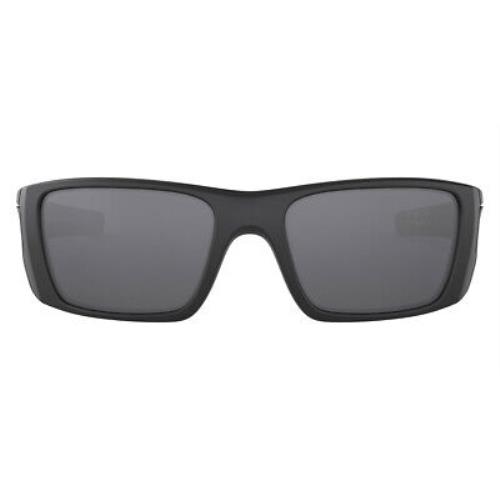 Oakley Fuel Cell OO9096 Sunglasses Rectangle 60mm - Frame: Si Matte Black Steel Flags / Black Iridium, Lens: Black Iridium