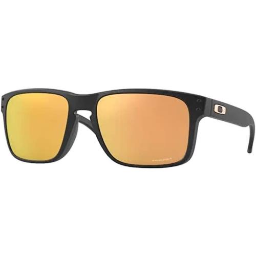 Oakley Holbrook Low Bridge Sunglasses For Men+bundle Oakley Leash+iwear Care Kit - Frame: Matte Black, Lens: Prizm Rose Gold