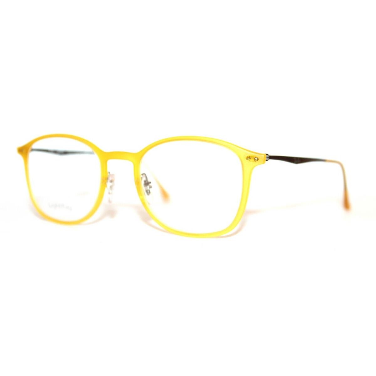 Ray-ban Ray Ban RB 7051 5519 Lightray Matte Yellow Eyeglasses 49-20-140 Italy - Yellow , Yellow Frame