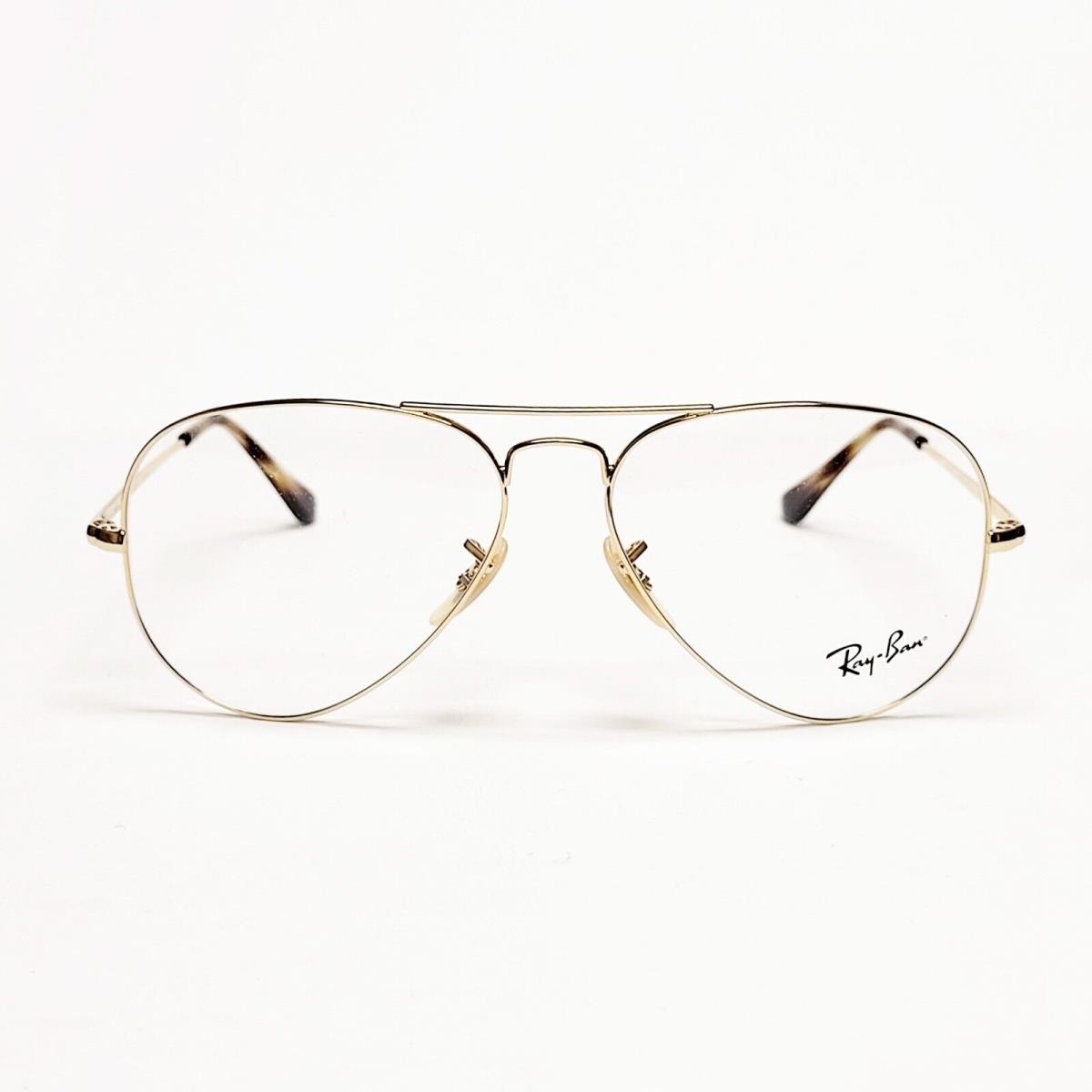 Ray Ban RB6489 Eyeglass Frames Aviator Metal Eyewear Arista Gold 55-14 140mm